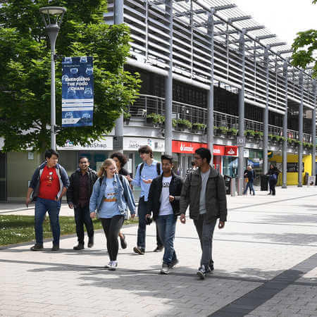 Current Ƶ students walking through the campus